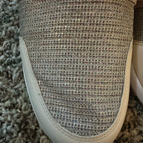 Michael Kors Silver Pink Sparkly Luxe Slip On Sneakers - Picture 6 of 10